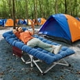 thumbnail image 5 of Slsy Folding Camping Cots for Adults 880 lbs, 28" Extra Wide Sturdy Portable Folding Cot Sleeping Cot with Mattress & Carry Bag for Camp Home Office, 5 of 10