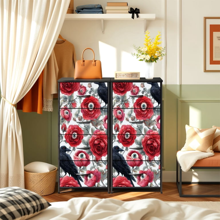 red and black dresser Ugly laminate dresser before and after... Beckwith's Treasures