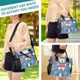 thumbnail image 5 of WOBOGO Cute Bears Penguins Blue Pattern Lunch Bag Large Capacity Leak Proof Insulation Soft Adult Men and Women Universal 11×10.6×5.5in, 5 of 6