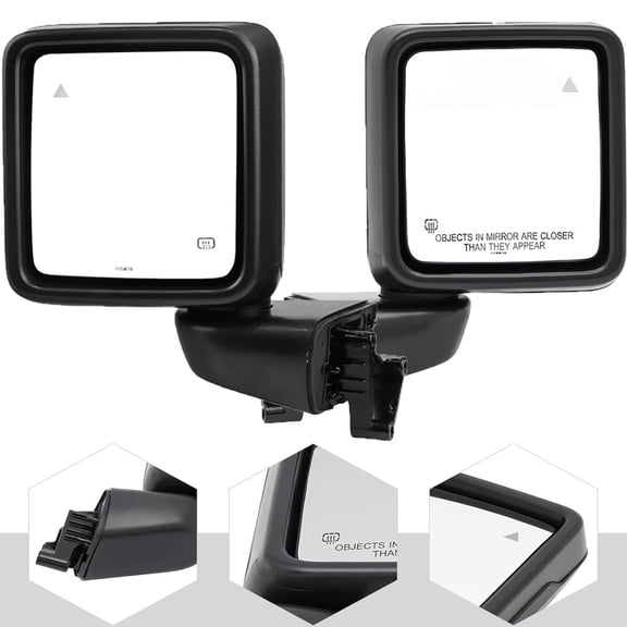 7 Pin Left Right Side Mirror w/ Blind Spot For Jeep Wrangler Gladiator 2018-2025