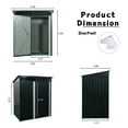 thumbnail image 2 of Aurlrtil 5 x 3FT Outdoor Metal Storage Shed Transparent Plate Black, 2 of 8