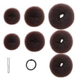 thumbnail image 3 of Juego de 7 donas para hacer moños, 10 horquillas y 5 bandas elásticas para el cabello., 3 of 14