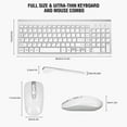 thumbnail image 6 of Wireless Keyboard and Mouse Combo, Cimetech Quiet Keyboard and Adjustable DPI Mouse Set, 2.4GHz USB Ultra Slim Silent Computer Keyboard and Mouse for Laptop, PC, Notebook, Desktop-Silver, 6 of 8