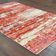 thumbnail image 3 of Oriental Weavers Formations Hand-made Area Rug - 70004 - 9' x 12' - in Pink/ Red - Modern Style, Hand-Made Viscose Rugs, Dining, Living Room Rug, 3 of 3