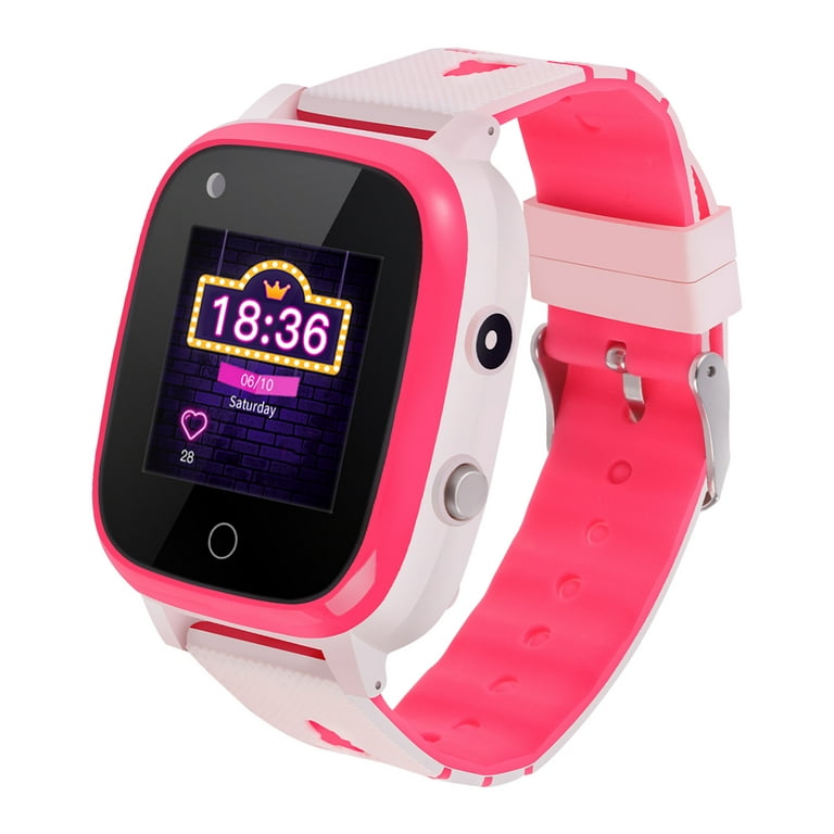 multifuncional niños Niña Niño Reloj inteligente teléfono cámara Touch Smartwatch GPS Tracker Sos Relojes Rosa
