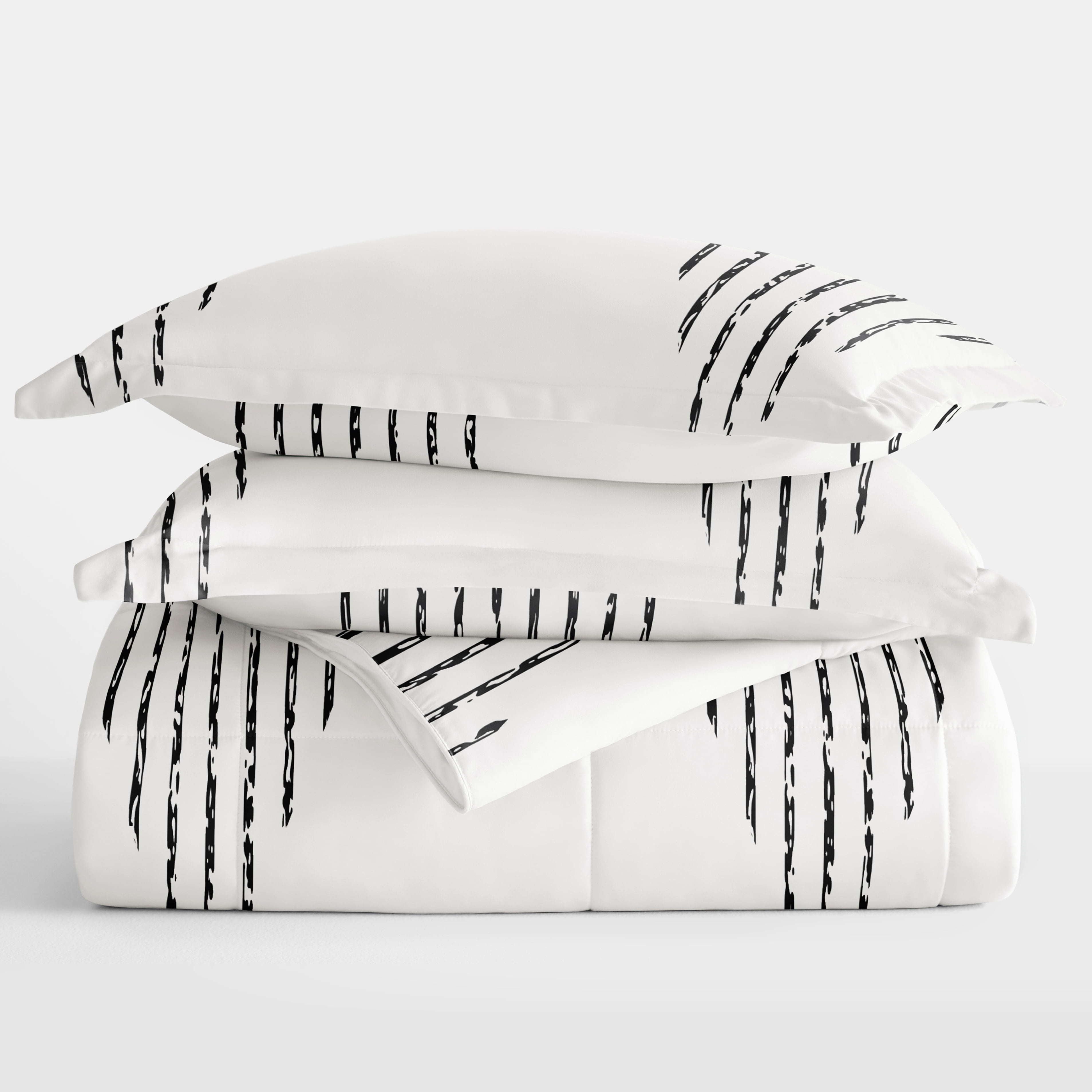 All Season Ultra Soft Comforter Set Down-Alternative Bedding in Diamond Stripe for Twin/Twin XL Size by Comfort Canopy
