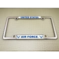 thumbnail image 4 of [Officially Licensed Product] - U.S. Air Force - Domed Custom-Made Personalized Narrow (Thin) Top 4 Hole Metal Car License Plate Frame with Free caps - Chrome (Quantity: 1 Frame), 4 of 8