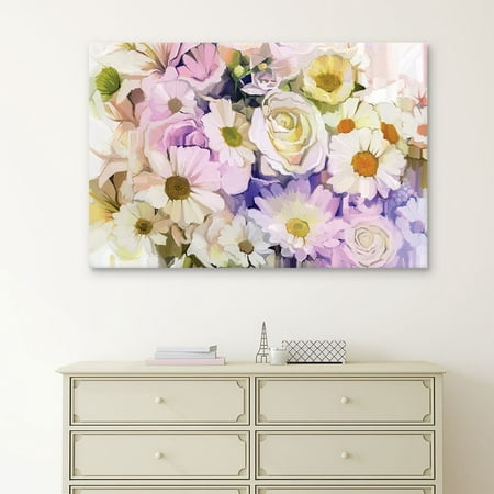 wall26 Canvas Wall Art - Various Kinds of Flowers - Giclee Print Gallery Wrap Modern Home Decor Ready to Hang - 12x18