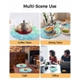 thumbnail image 2 of 15 Inch Round Placemats Set of 6, Teal Blue Ombre Coastal Non Slip Heat Insulation PP Table Mats, Sea Nautical Summer Beach Starfish Coral Washable Place Mats for Kitchen Dining Party Table Decor, 2 of 7
