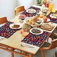 thumbnail image 2 of Retro Paisley Placemats Set of 4, Flax Linen Table Mats with Heat Resistant Wrinkle Free Finish Featuring Bohemian Vintage Floral and Ethnic Mandala Patterns, 2 of 6