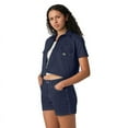 thumbnail image 3 of Dickies Women's Cropped Work Shirt, Ink Navy, L, 3 of 4