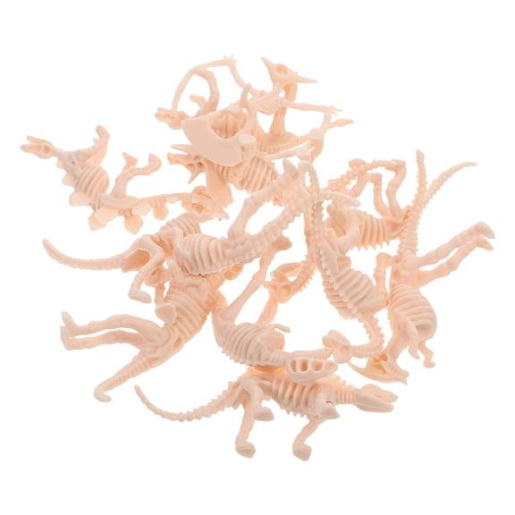 ELAYARD 12-Piece Plastic Dinosaur Skeleton Model Kit for Kids Sandbox Digging and Archaeology Exploration Beige Set