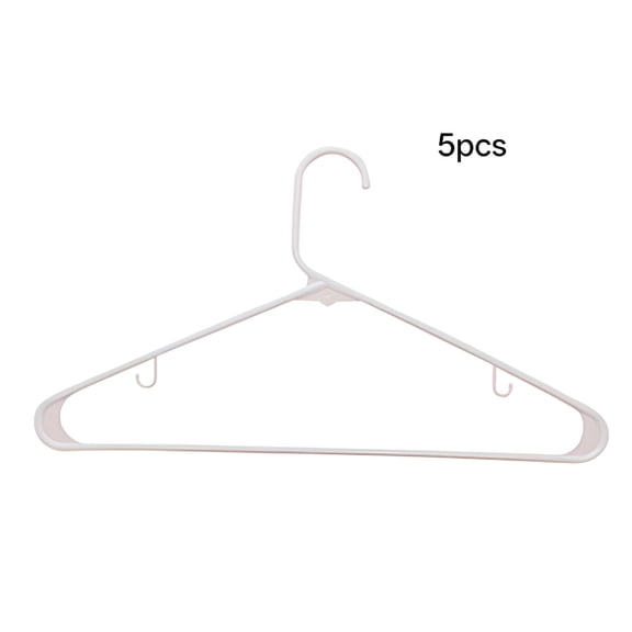 LAMIRO Home Textile Storage,Plastic Hangers Clothing Hangers Ideal for Everyday Standard Use,5Pc White Clothes Hanger,White