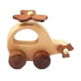 thumbnail image 3 of juguete de madera,Vehículos de madera de juguete para niños pequeños de 1 a 3 años que aprenden a gatear,Vehículos masticables Sonajero Juguete para bebé 1+ año,Juguete para Helicóptero, 3 of 8