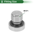 thumbnail image 2 of Unique Bargains 304 Stainless Steel Pipe Fittings M12x1 Internal Hexagon Plug 43/64" Length 2 Pcs, 2 of 7