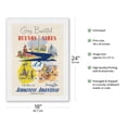 thumbnail image 2 of Buenos Aires - Fly there via Aerolineas Argentinas - Argentine Airlines - Vintage Travel Poster by Adolph Treidler c.1950s - Japanese Unryu Rice Paper Art Print (Unframed) 18 x 24 in, 2 of 4