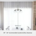 thumbnail image 5 of Hunter - Saddle Creek 3-light Brushed Nickel, Medium Size Chandelier, Dimmable, Schoolhouse Style, Candle Shaped, for Bedrooms, Dining, Living Rooms - 19356, 5 of 7