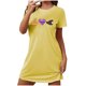 thumbnail image 2 of Camisón corto de talla grande para mujer, camisón de manga corta con estampado de pecho a la moda, camisón para mujer, 2 of 5