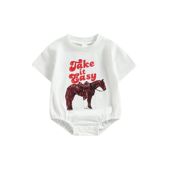 Bagilaanoe Newborn Baby Girl Rompers Letters Print Short Sleeve Bodysuits 3M 6M 12M 18M Infant Casual One Piece Short Jumpsuit