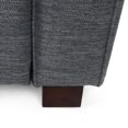 thumbnail image 5 of Noble House Bartram Indoor Fabric Upholstered Loveseat, Charcoal and Dark Walnut, 5 of 8