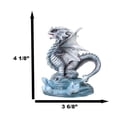 thumbnail image 3 of Ebros Baby Blue Sea Rock Dragon Wyrmling Collectible Statue 4.25" Long Figurine, 3 of 9