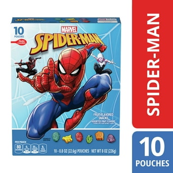 Spiderman Fruit Flavored Snacks, Treat Pouches, Gluten Free, 10 ct