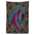 thumbnail image 3 of Ambesonne Colorful Tablecloth Rectangular Table Cover, Mosaic Unicorn, 60"x90", Multicolor, 3 of 4