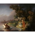 thumbnail image 2 of van Rijn, Rembrandt Harmensz 18x15 Gold Ornate Wood Framed with Double Matting Museum Art Print Titled - The Abduction of Europa, 2 of 4