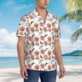 thumbnail image 5 of Xecao Rose Flowers print Hawaiian shirt - a stylish short-sleeve button-down for men, perfect for casual beach and tropical outings., 5 of 9
