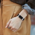 thumbnail image 3 of JFBUJC Leather Bands Compatible with Fitbit Charge 5, Replacement Genuine Leather Straps for Women Men, 3 of 3