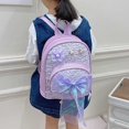 thumbnail image 6 of FUZHIQ Sequin Bow School Backpack for 1st 2nd 3rd 4th Grade, Sparkly Glitter Bookbag with Mesh Bow Decor, Cute Lightweight Elementary School Bag, Purple, 6 of 6