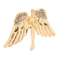 thumbnail image 3 of Fashion Plated Brooch, Charming Multi Layer Plating Handcrafted Inlay Long Color Retention Shining Crystals Angel Wing Brooch Pins  For Anniversary For Men, 3 of 8