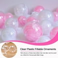 25 Pcs Clear Plastic Fillable Ornaments,Plastic Ornaments Balls,DIY