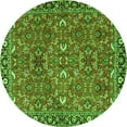 thumbnail image 1 of Ahgly Company Indoor Round Oriental Green Traditional Area Rugs, 8' Round, 1 of 1