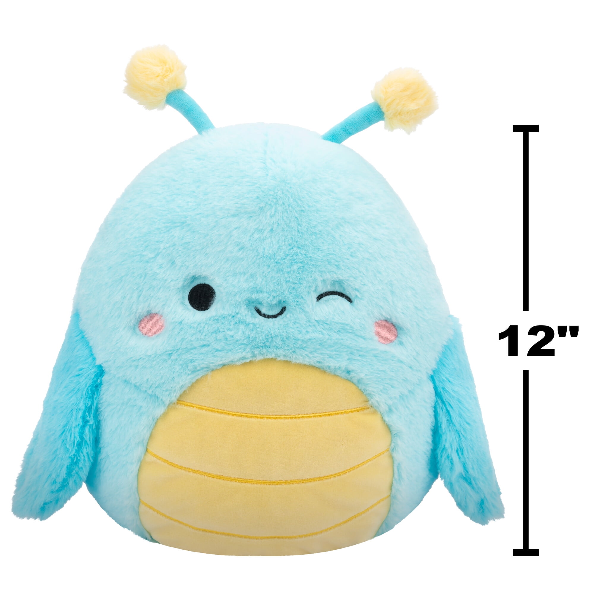 Jazwares Squishmallows 12" Plush: Fuzz-a-Mallows - Giles the Blue Grasshopper
