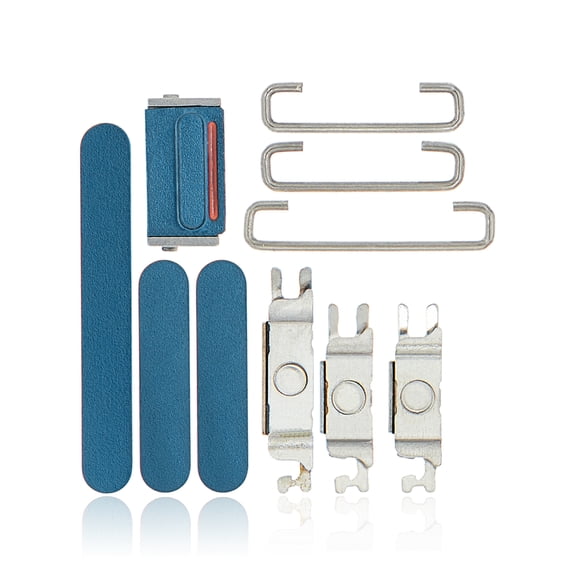 Replacement Hard Buttons (Power / Volume / Switch) Compatible For iPhone 13 / 13 Mini (Blue)