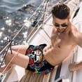 thumbnail image 2 of luoweisi Men's Beach Shorts Quick Dry Swim Trunks with Mesh Lining Skull XL, 2 of 5