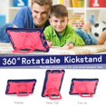 thumbnail image 3 of SaniMore for Lenovo Tab M10 Plus 3rd Gen 10.6" 2022 (TB-125F/TB-128F) Kids Case, Multi-Functional Cover with Handle Shoulder Strap & 360° Rotatable Kickstand Shockproof Protective Shell, Navy+Rose, 3 of 8