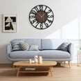 thumbnail image 6 of Large Wall Clock for Living Room Decor, 20 Inch Non Ticking Silent, Battery Operated Modern Vintage Oversized Wall Clock for Bedroom Kitchen, 6 of 9