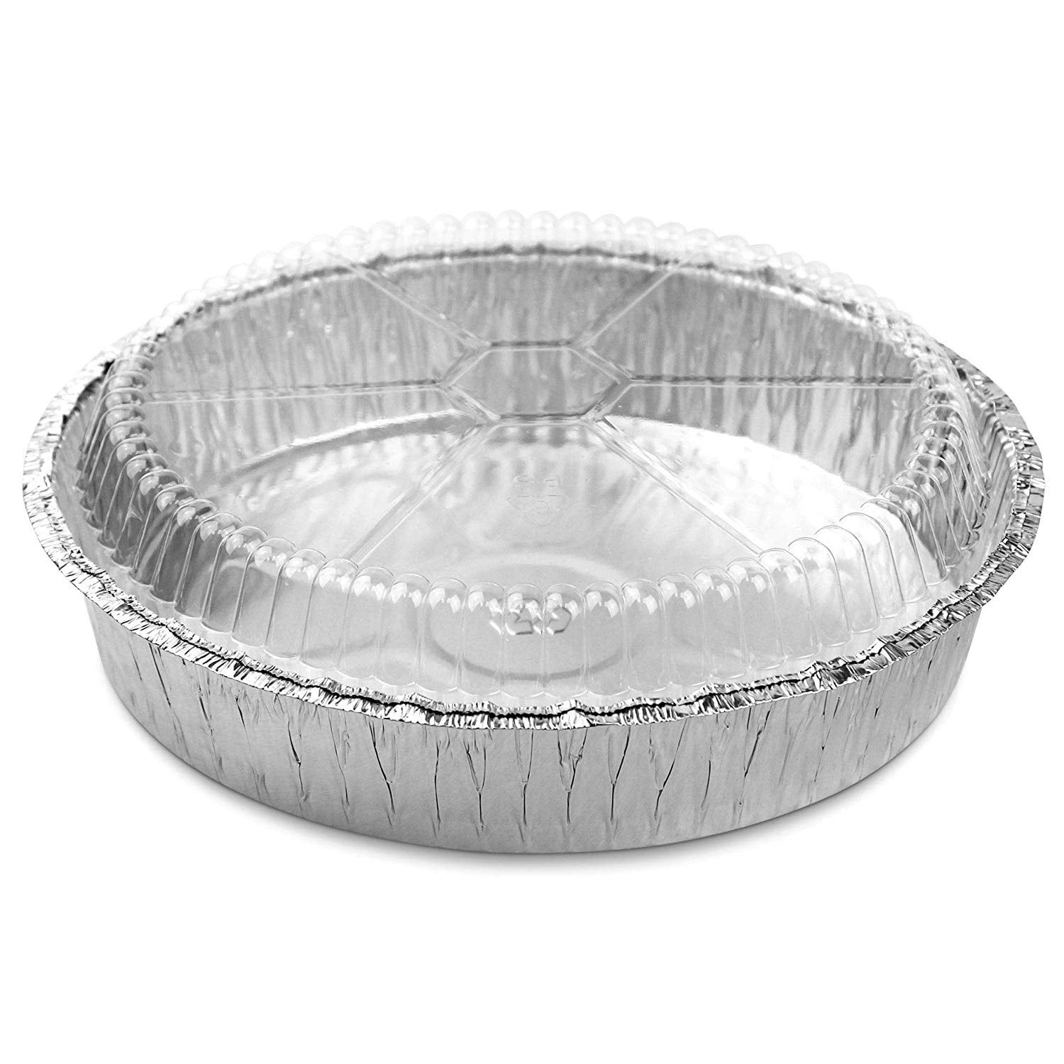 Pack of 50 Meal Prep Disposable Takeout DecorRack 1 Lb Baking to-Go Containers Aluminum Pans with Dome Lid Roasting Heavy Duty Oblong Tin Foil Pans Perfect for Reheating 