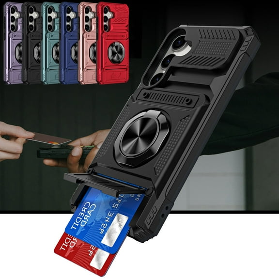 ShieldPlus for Samsung Galaxy A15 5G Phone Case with Finger Ring Holder Kickstand, Heavy Duty Shockproof Rugged Protective Case for Samsung Galaxy A15, Working with Magnetic Car Phone Mount,Black