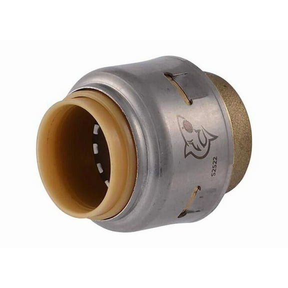 SharkBite U514LFA End Cap Pack, 1/2 in, Push-Fit, Brass