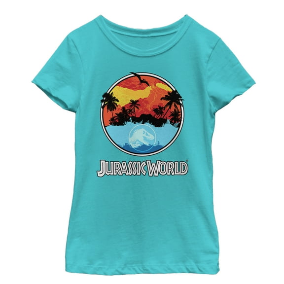 Girl's Jurassic World: Fallen Kingdom Apocalypse Logo Graphic Tee Tahiti Blue X Small