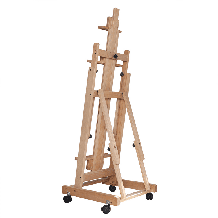 LYNSAY Easel Stand Canvas Stand Solid Wood Easel, Large Floor-Standing  Easel with Storage Drawers, Sturdy H-Frame Easel Height Adjustable Painting