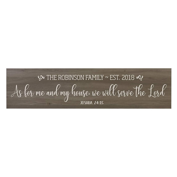 As For Me and My Home Wooden Wall Sign Art Size 10 x 40
