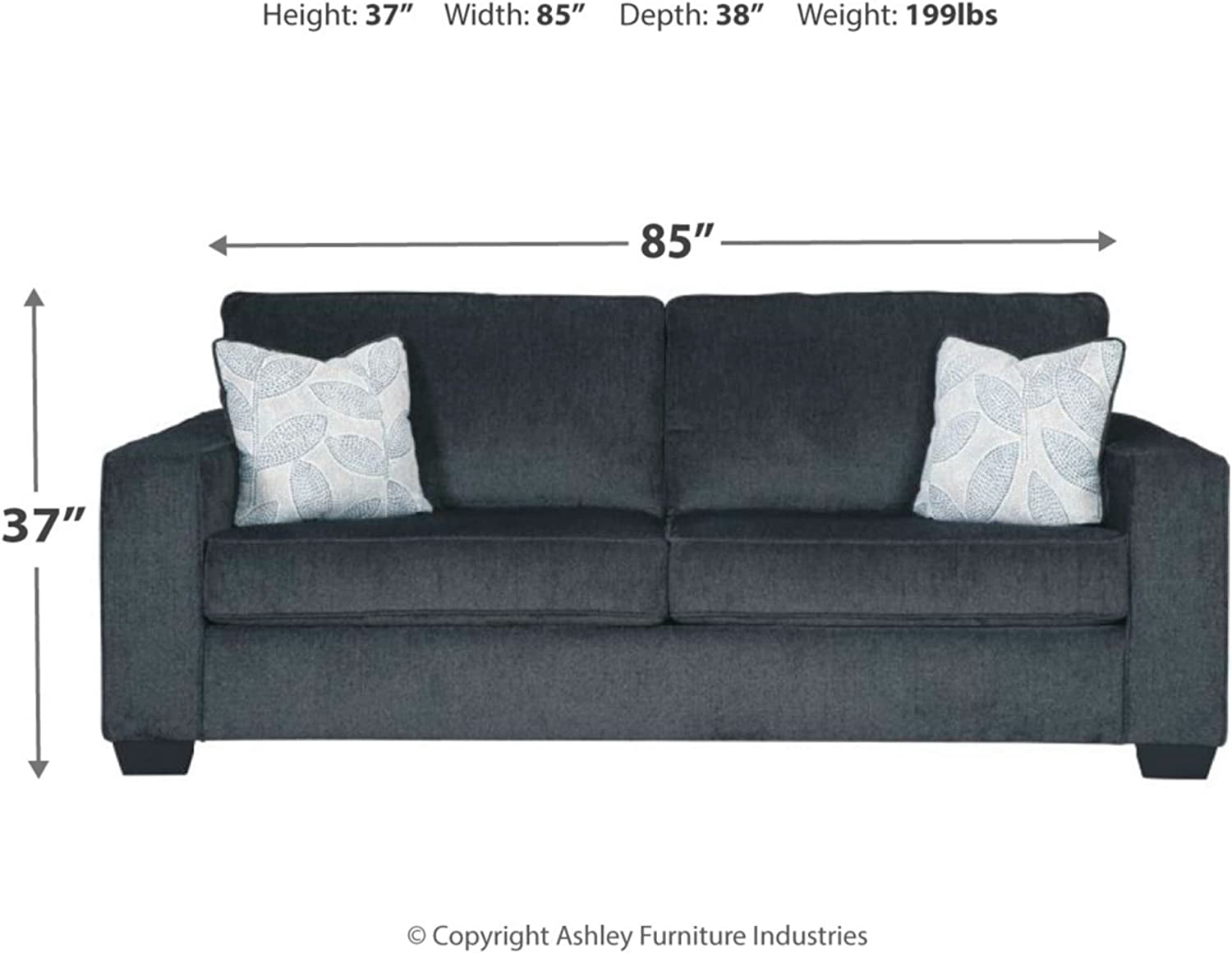 Signature Design by Ashley Altari Queen Sleeper Sofa in Slate