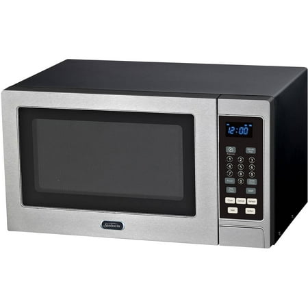 Sunbeam microwave walmart This Sunbeam compact countertop microwave oven is the perfect addition to your kitchen, entertainment space or dorm room. This unit includes 6 pre-set menus, including baked potato, beverage, popcorn, pizza, frozen dinner and reheat.