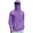 thumbnail image 3 of HAJWOH Sun Protection Shirts for Men with Mask UPF 50+ Fishing Blouses Long Sleeve UV Rash Guard Hiking Lightweight Hoodies, 3 of 7