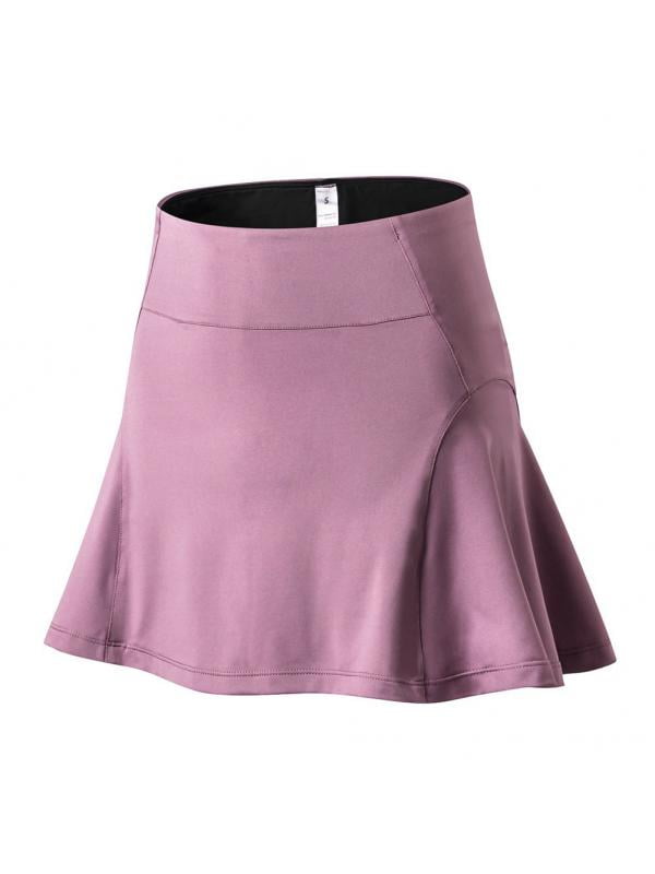 Women's High Waist Sports Skirt Pants Yoga Fitness Tennis Skirt Lined