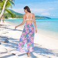 thumbnail image 7 of FORMRS Womens Long Sarong Beach Wrap Semi-Sheer Bikini Skirt Bathing Swimsuit Cover Up, Gradient Starfish Pattern, 7 of 7